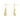 Push Back Stud Earring  - Brass - 316 stainless steel stud -  18k Real Gold Plating - 5.71gr - MJ200890 - MinjuanRong