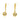Push Back Stud Earring - Brass - 925 Silver Stud - 18k Real Gold Plating - 15.1gr - MJ103794 - MinjuanRong