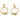 Push Back Stud Earring - Brass  - 316 stainless steel stud - 18k Real Gold Plating - 8.4gr - MJ102695 - MinjuanRong