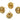 Push Back Stud Earring - Brass -  316 stainless steel stud - 18k Real Gold Plating - 4.1gr - MJ102711 - MinjuanRong