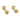 Push Back Stud Earring - Brass - 316 stainless steel stud - 18k Real Gold Plating - 7.6gr - MJ102709 - MinjuanRong