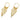 Push Back Stud Earring - Brass - 316 stainless steel stud - 18k Real Gold Plating - 15.5gr - MJ102681 - MinjuanRong