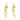 Push Back Stud Earring - Brass - 316 stainless steel stud - 18k Real Gold Plating - 7.7gr - MJ102682 - MinjuanRong